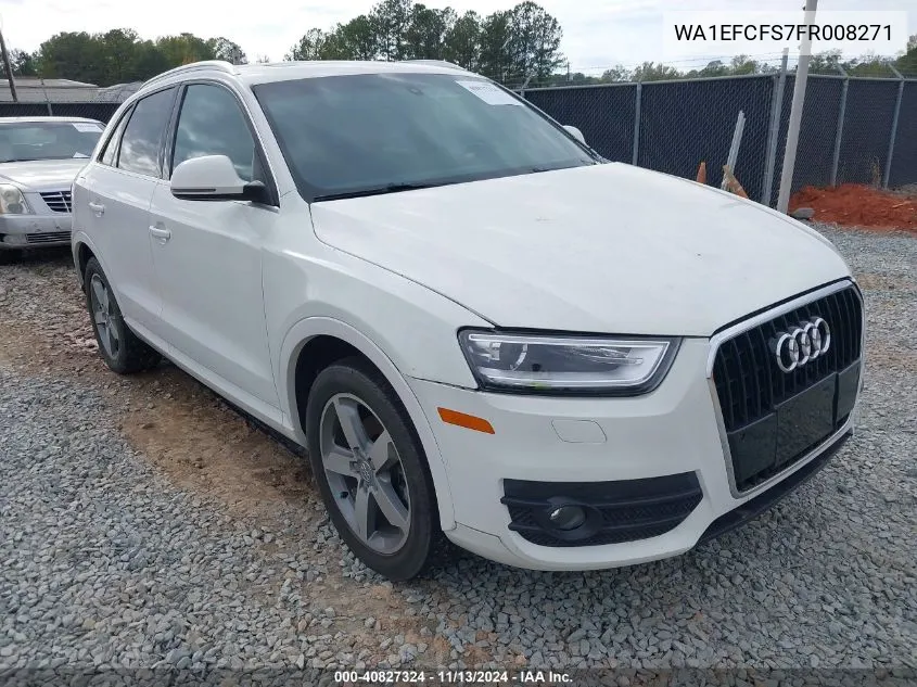 2015 Audi Q3 2.0T Premium Plus VIN: WA1EFCFS7FR008271 Lot: 40827324