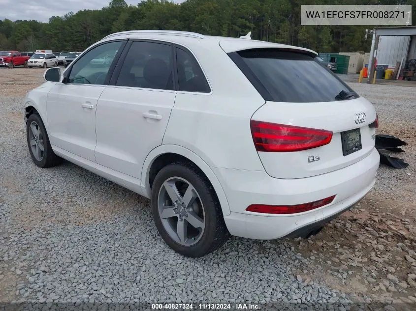 2015 Audi Q3 2.0T Premium Plus VIN: WA1EFCFS7FR008271 Lot: 40827324