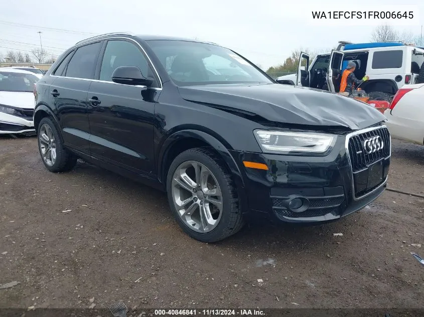 2015 Audi Q3 2.0T Premium Plus VIN: WA1EFCFS1FR006645 Lot: 40846841