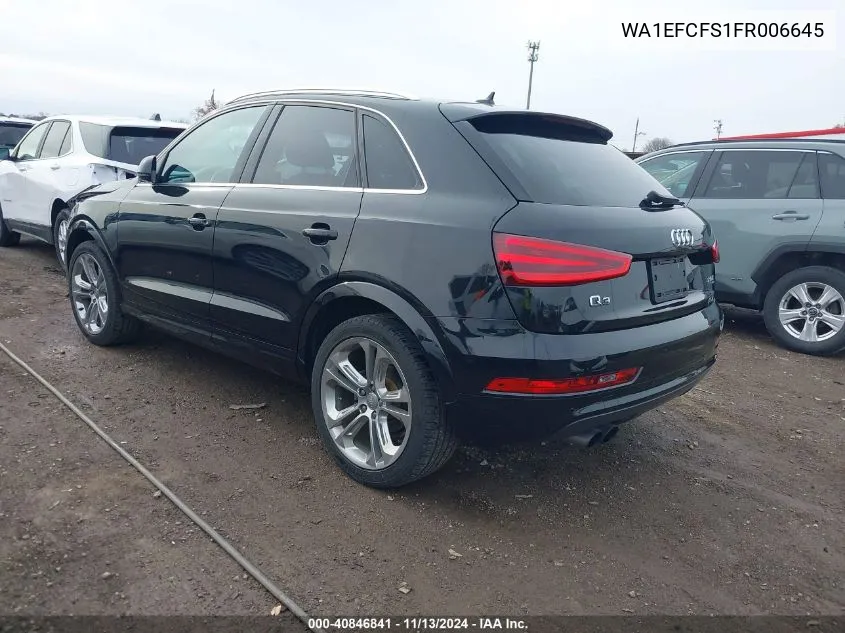 2015 Audi Q3 2.0T Premium Plus VIN: WA1EFCFS1FR006645 Lot: 40846841