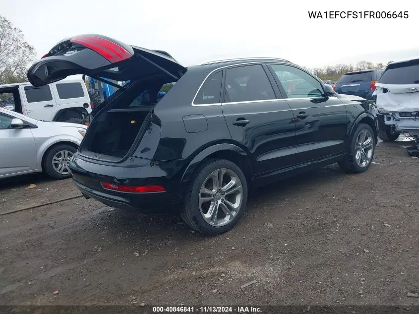 2015 Audi Q3 2.0T Premium Plus VIN: WA1EFCFS1FR006645 Lot: 40846841