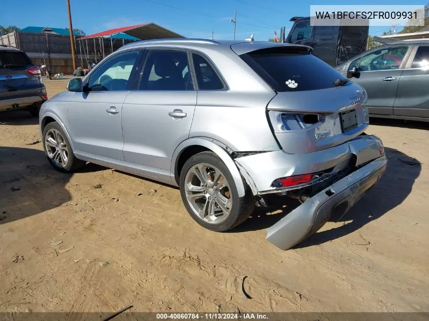 2015 Audi Q3 2.0T Premium Plus VIN: WA1BFCFS2FR009931 Lot: 40860784