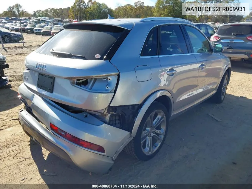 2015 Audi Q3 2.0T Premium Plus VIN: WA1BFCFS2FR009931 Lot: 40860784