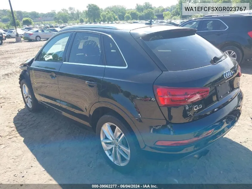 2016 Audi Q3 2.0T Premium Plus VIN: WA1EFCFSXGR023767 Lot: 39562277