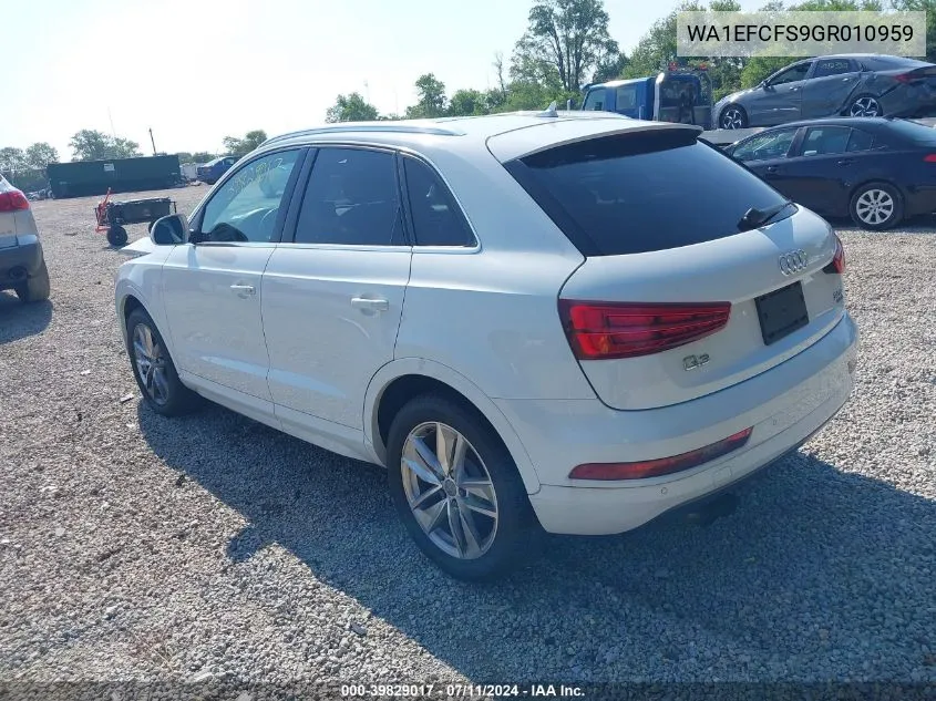 WA1EFCFS9GR010959 2016 Audi Q3 2.0T Premium Plus