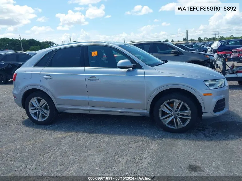 WA1EFCFS6GR015892 2016 Audi Q3 2.0T Premium Plus