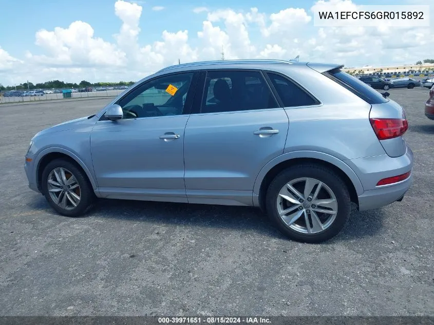 WA1EFCFS6GR015892 2016 Audi Q3 2.0T Premium Plus