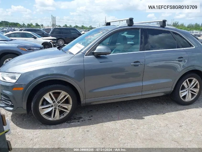 2016 Audi Q3 2.0T Premium Plus VIN: WA1EFCFS8GR010709 Lot: 39989205