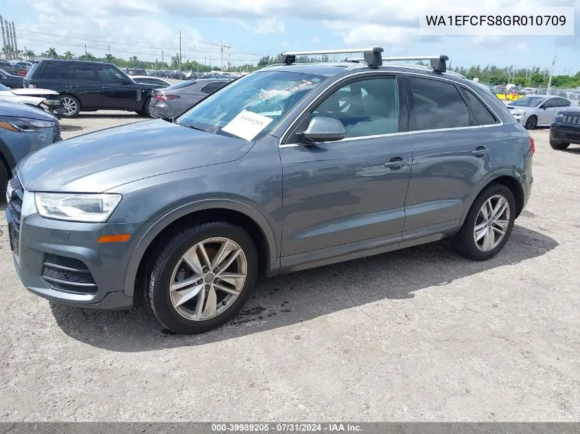 2016 Audi Q3 2.0T Premium Plus VIN: WA1EFCFS8GR010709 Lot: 39989205