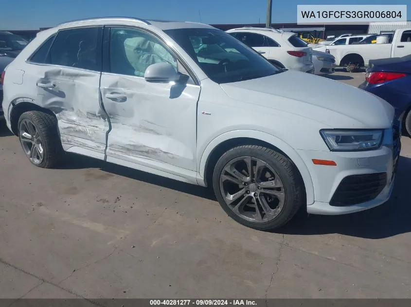 2016 Audi Q3 2.0T Premium Plus VIN: WA1GFCFS3GR006804 Lot: 40281277