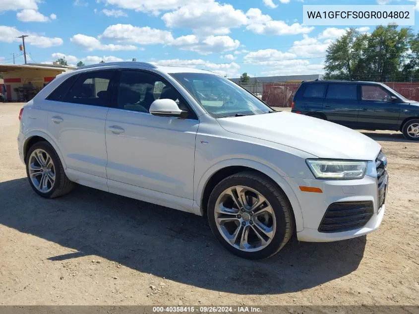 2016 Audi Q3 2.0T Premium Plus VIN: WA1GFCFS0GR004802 Lot: 40358415