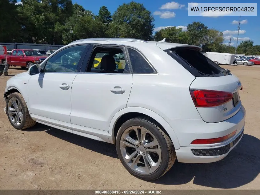 2016 Audi Q3 2.0T Premium Plus VIN: WA1GFCFS0GR004802 Lot: 40358415