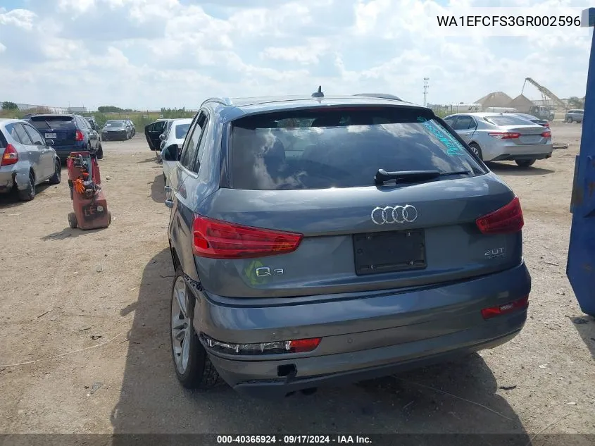 WA1EFCFS3GR002596 2016 Audi Q3 2.0T Premium Plus