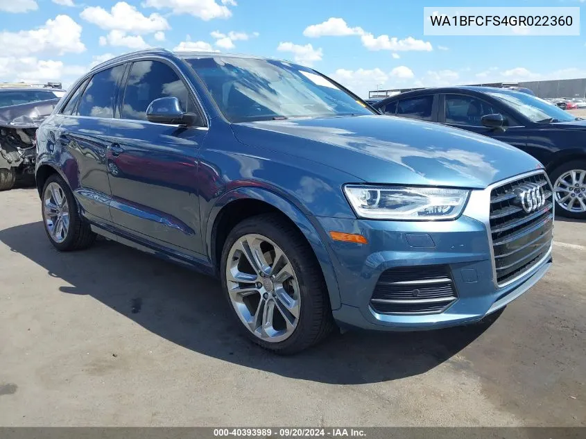 WA1BFCFS4GR022360 2016 Audi Q3 2.0T Premium Plus