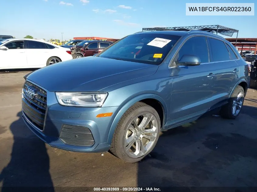 WA1BFCFS4GR022360 2016 Audi Q3 2.0T Premium Plus