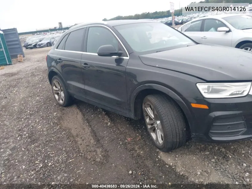 2016 Audi Q3 2.0T Premium Plus VIN: WA1EFCFS4GR014126 Lot: 40439583