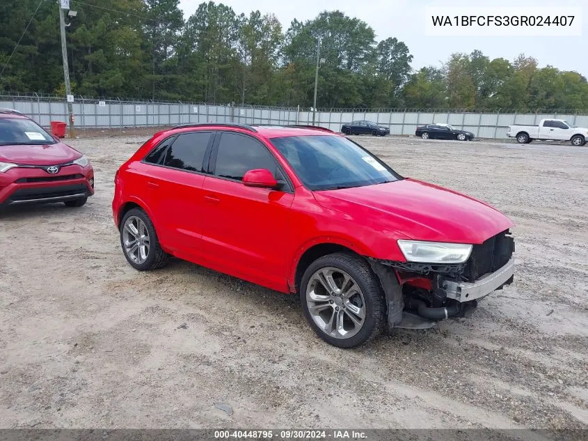 2016 Audi Q3 2.0T Premium Plus VIN: WA1BFCFS3GR024407 Lot: 40448795