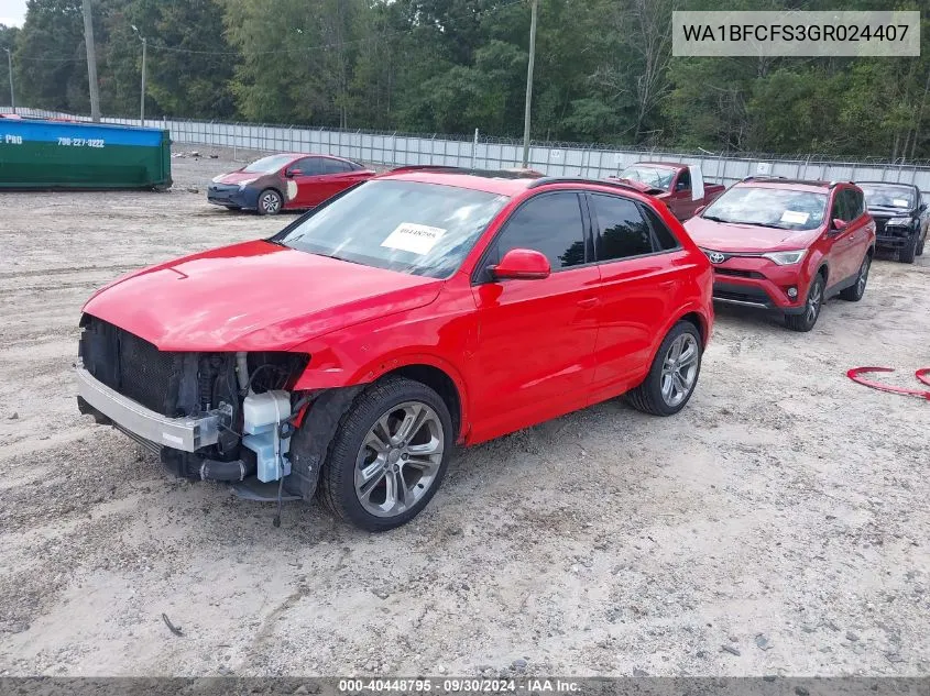 2016 Audi Q3 2.0T Premium Plus VIN: WA1BFCFS3GR024407 Lot: 40448795