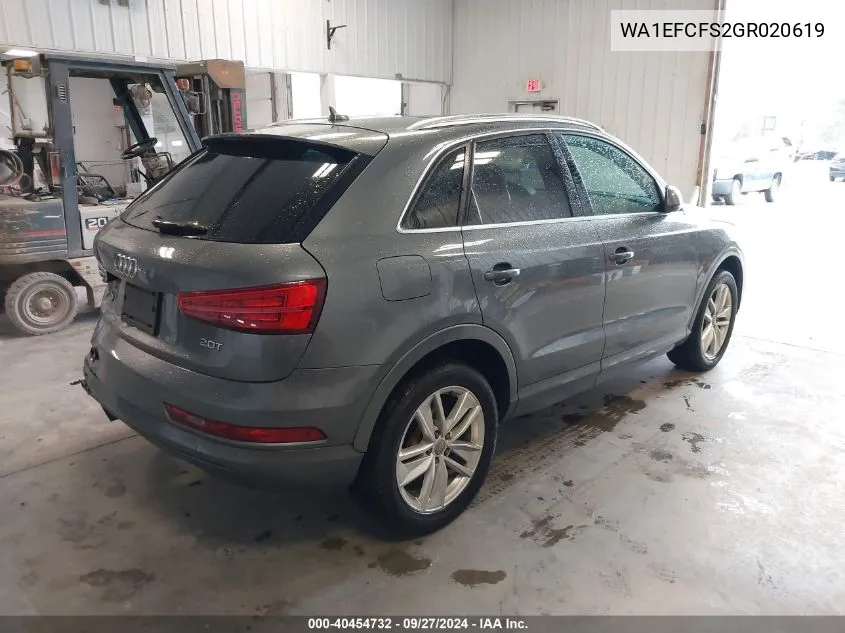 WA1EFCFS2GR020619 2016 Audi Q3 2.0T Premium Plus