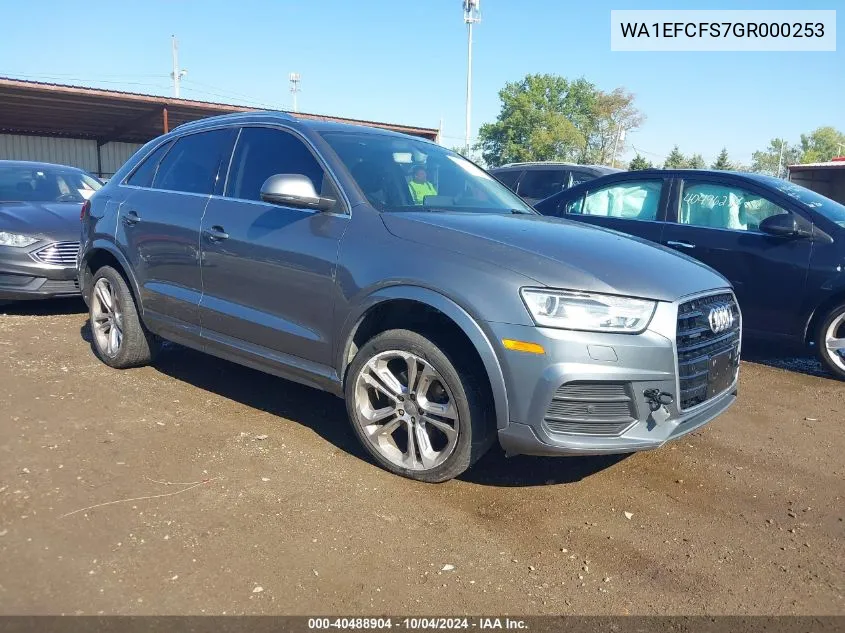 2016 Audi Q3 2.0T Premium Plus VIN: WA1EFCFS7GR000253 Lot: 40488904