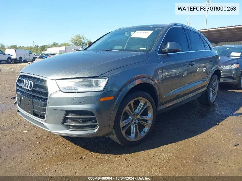 2016 Audi Q3 2.0T Premium Plus VIN: WA1EFCFS7GR000253 Lot: 40488904