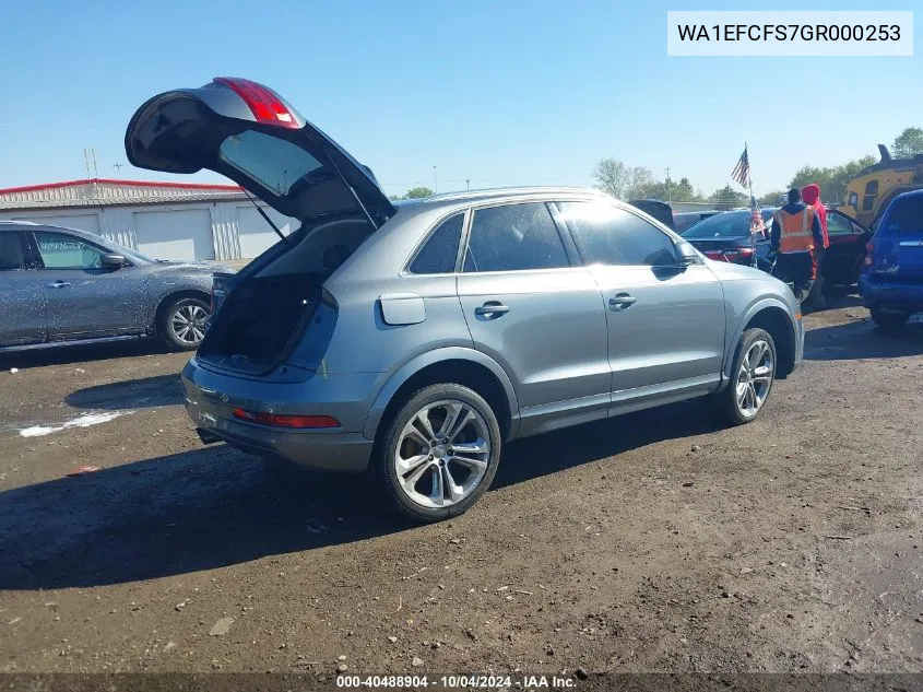 2016 Audi Q3 2.0T Premium Plus VIN: WA1EFCFS7GR000253 Lot: 40488904