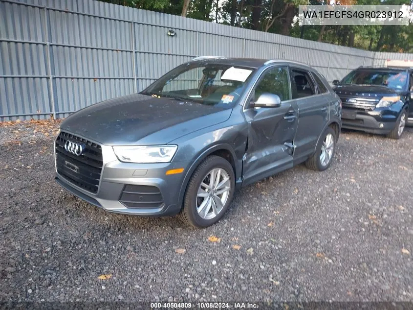 2016 Audi Q3 2.0T Premium Plus VIN: WA1EFCFS4GR023912 Lot: 40504809