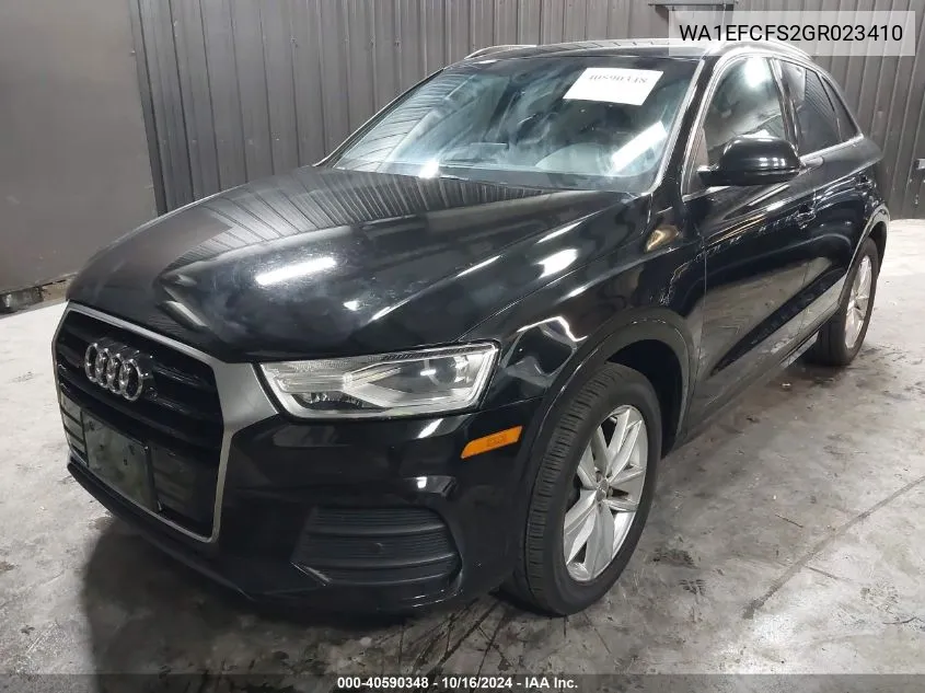 2016 Audi Q3 2.0T Premium Plus VIN: WA1EFCFS2GR023410 Lot: 40590348