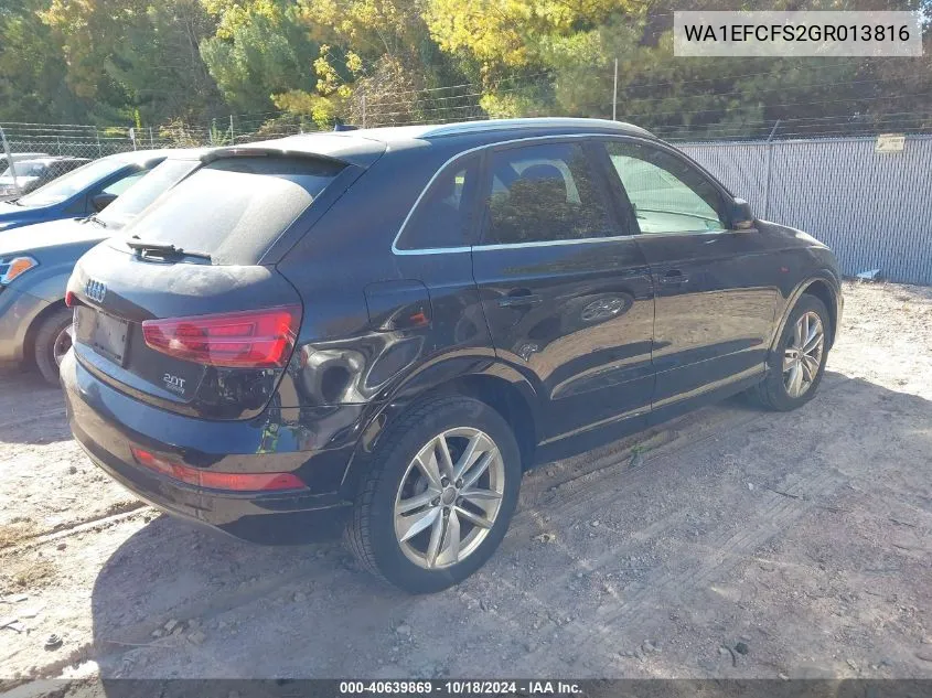 2016 Audi Q3 2.0T Premium Plus VIN: WA1EFCFS2GR013816 Lot: 40639869