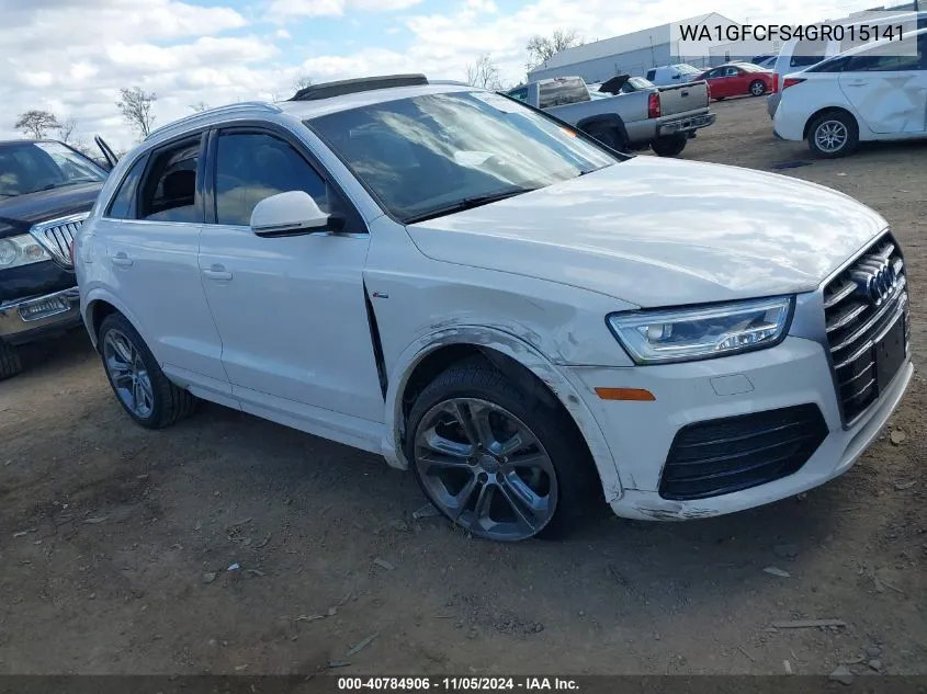 2016 Audi Q3 2.0T Premium Plus VIN: WA1GFCFS4GR015141 Lot: 40784906