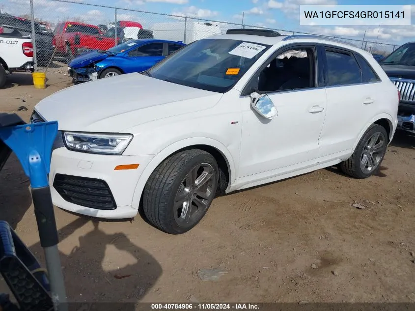 2016 Audi Q3 2.0T Premium Plus VIN: WA1GFCFS4GR015141 Lot: 40784906