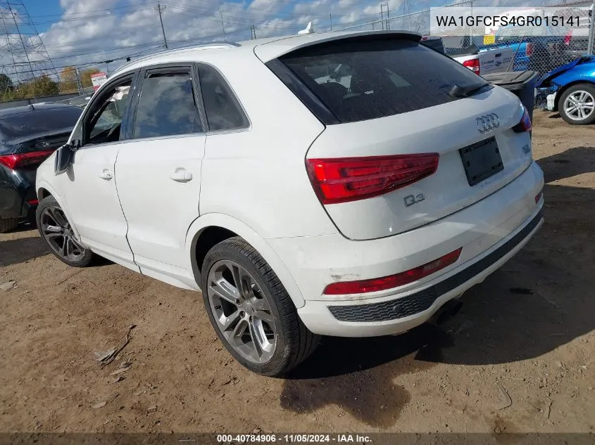 2016 Audi Q3 2.0T Premium Plus VIN: WA1GFCFS4GR015141 Lot: 40784906