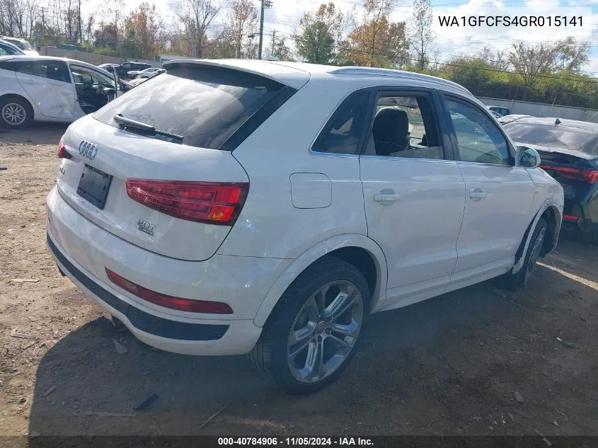 2016 Audi Q3 2.0T Premium Plus VIN: WA1GFCFS4GR015141 Lot: 40784906