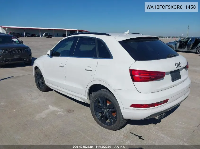 WA1BFCFSXGR011458 2016 Audi Q3 2.0T Premium Plus