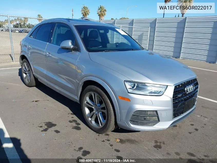 2016 Audi Q3 2.0T Premium Plus VIN: WA1EFCFS6GR022017 Lot: 40871972