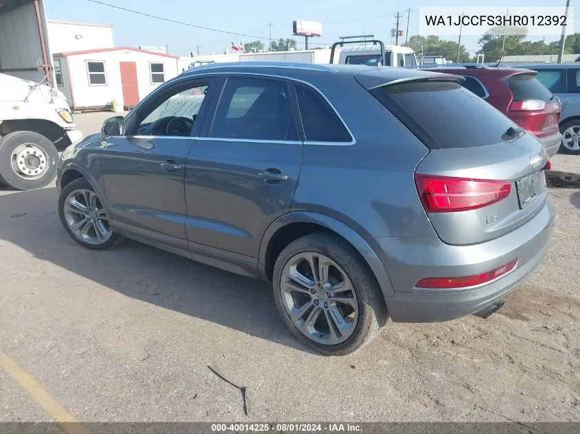 WA1JCCFS3HR012392 2017 Audi Q3 2.0T Premium