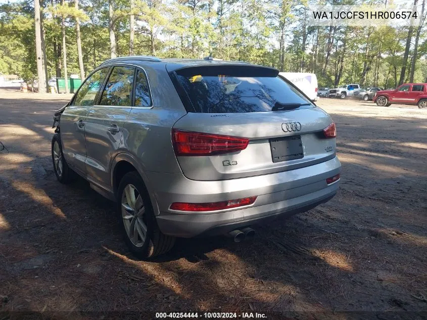 WA1JCCFS1HR006574 2017 Audi Q3 2.0T Premium