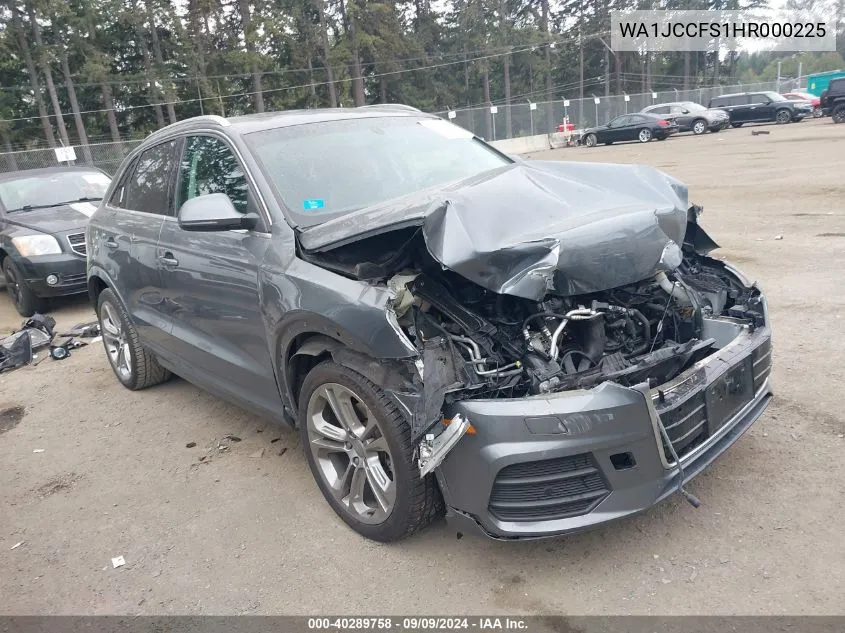 WA1JCCFS1HR000225 2017 Audi Q3 2.0T Premium