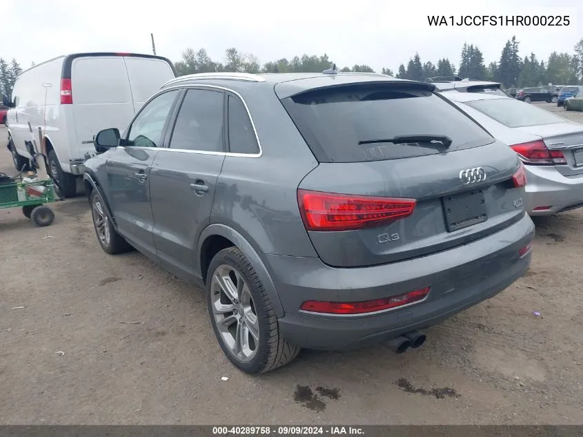 WA1JCCFS1HR000225 2017 Audi Q3 2.0T Premium