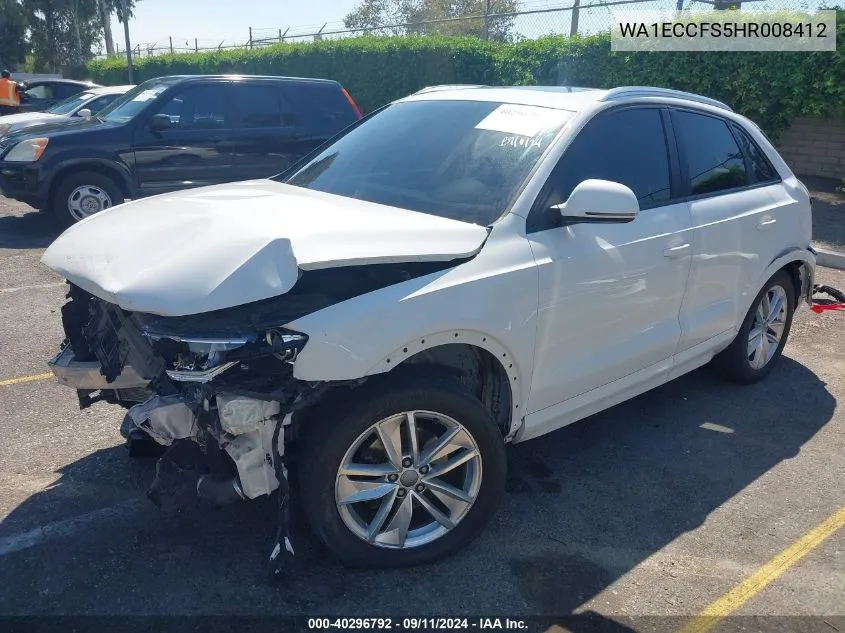 2017 Audi Q3 2.0T Premium VIN: WA1ECCFS5HR008412 Lot: 40296792