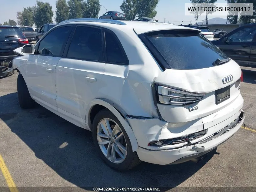 WA1ECCFS5HR008412 2017 Audi Q3 2.0T Premium