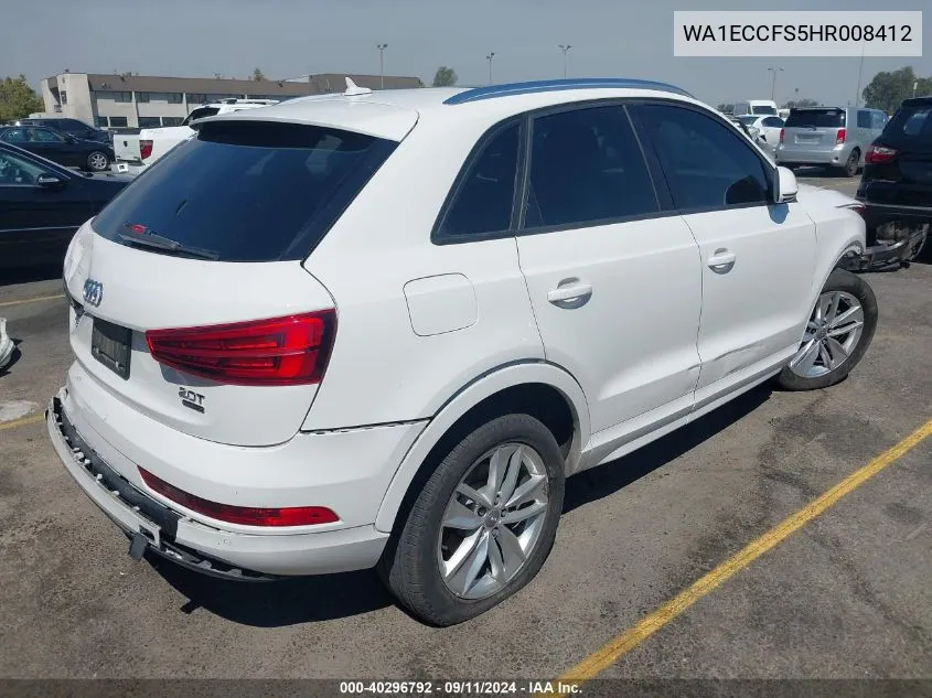 WA1ECCFS5HR008412 2017 Audi Q3 2.0T Premium