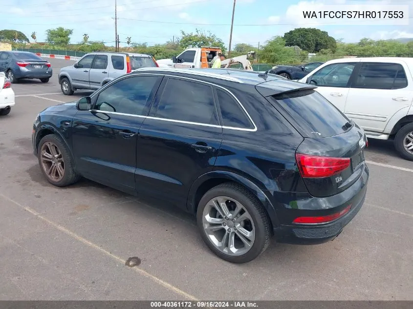 2017 Audi Q3 2.0T Premium VIN: WA1FCCFS7HR017553 Lot: 40361172