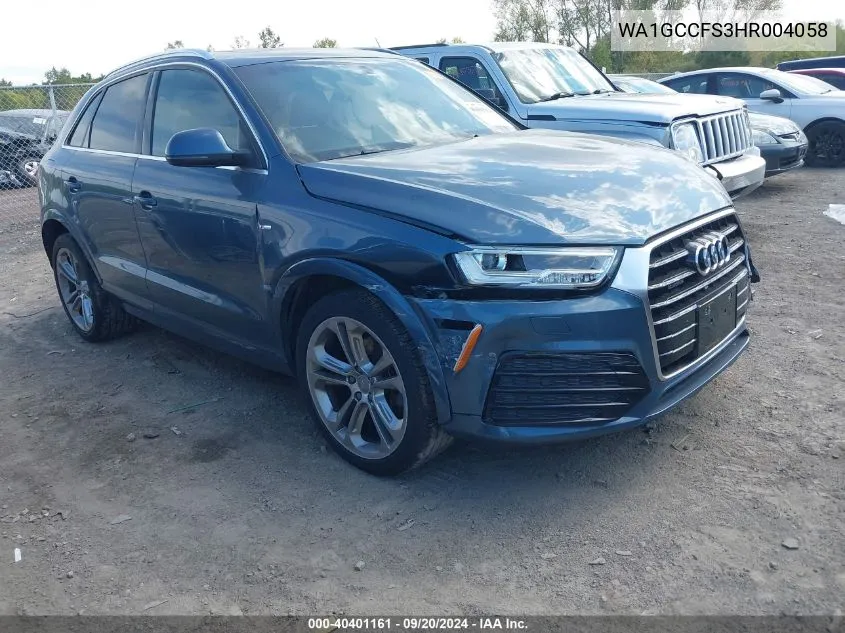 2017 Audi Q3 2.0T Premium VIN: WA1GCCFS3HR004058 Lot: 40401161