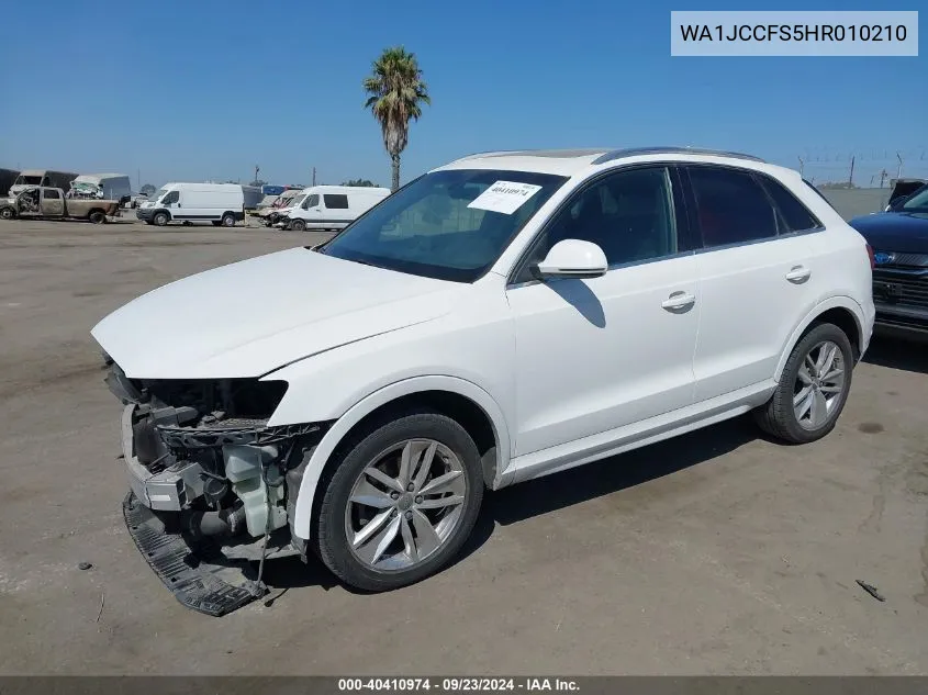 2017 Audi Q3 2.0T Premium VIN: WA1JCCFS5HR010210 Lot: 40410974