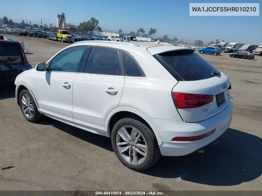 WA1JCCFS5HR010210 2017 Audi Q3 2.0T Premium