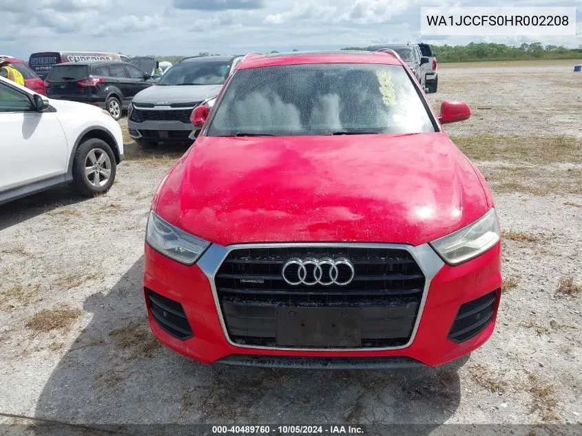 2017 Audi Q3 Premium Plus VIN: WA1JCCFS0HR002208 Lot: 40489760