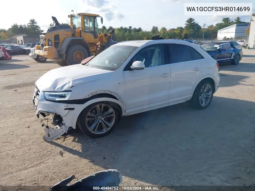 2017 Audi Q3 2.0T Premium VIN: WA1GCCFS3HR014699 Lot: 40494752