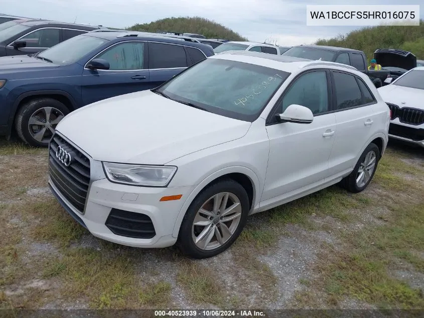 2017 Audi Q3 Premium VIN: WA1BCCFS5HR016075 Lot: 40523939