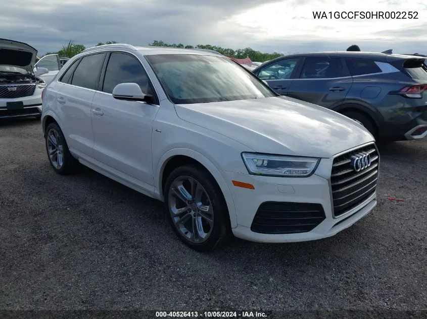 2017 Audi Q3 Prestige VIN: WA1GCCFS0HR002252 Lot: 40526413